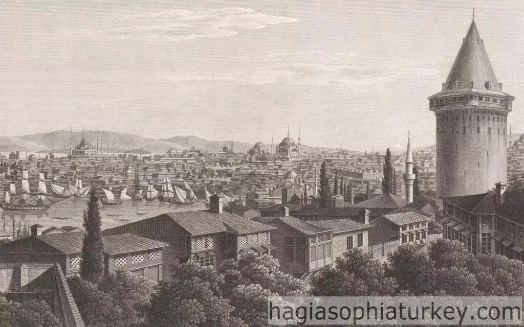 Constantinople-from-Galata-Tower-History