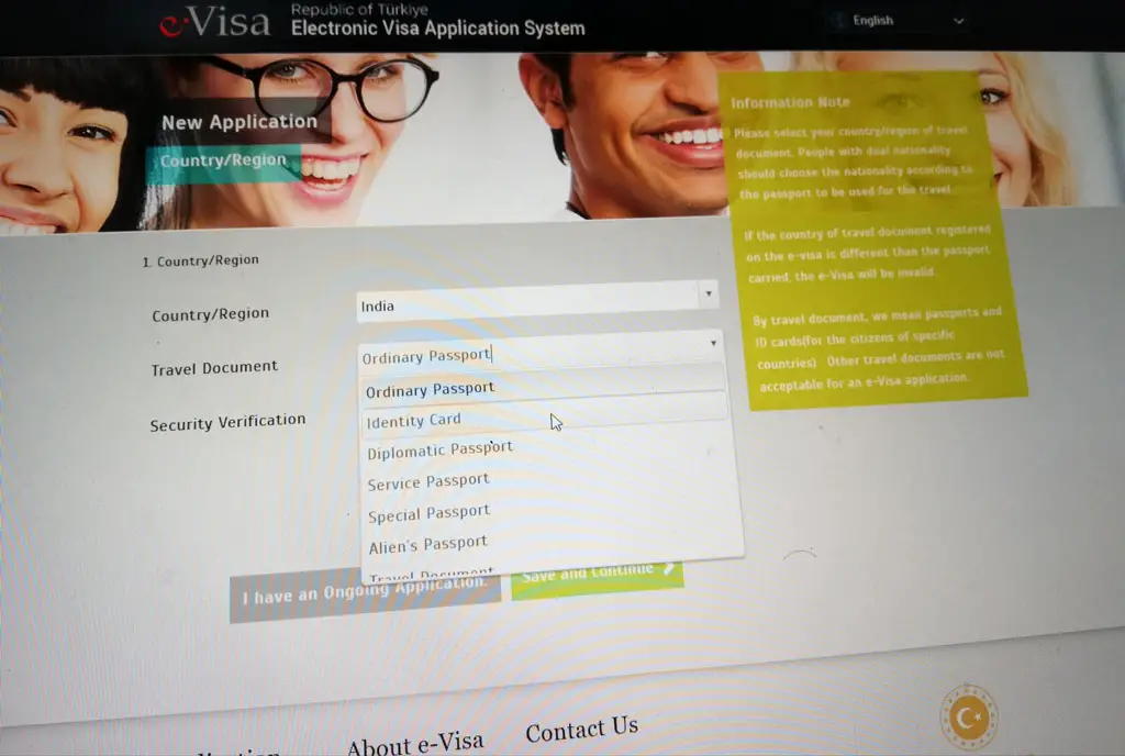 the official e-Visa application website of the Republic of Turkey