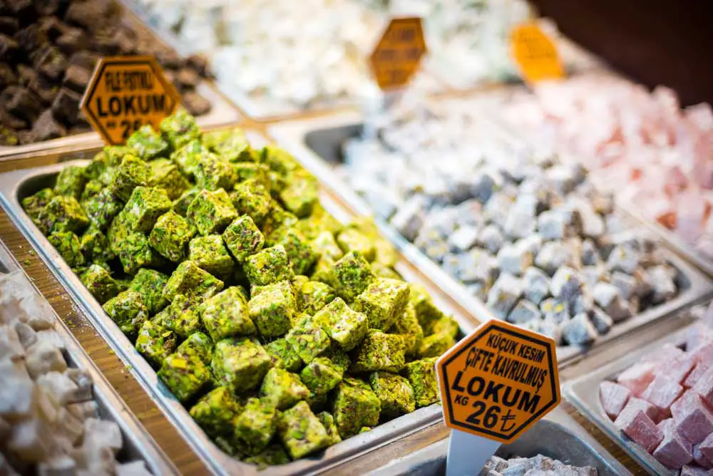 Turkish delight in The Grand Bazaar, Istanbul, Turkey, Eastern Europe