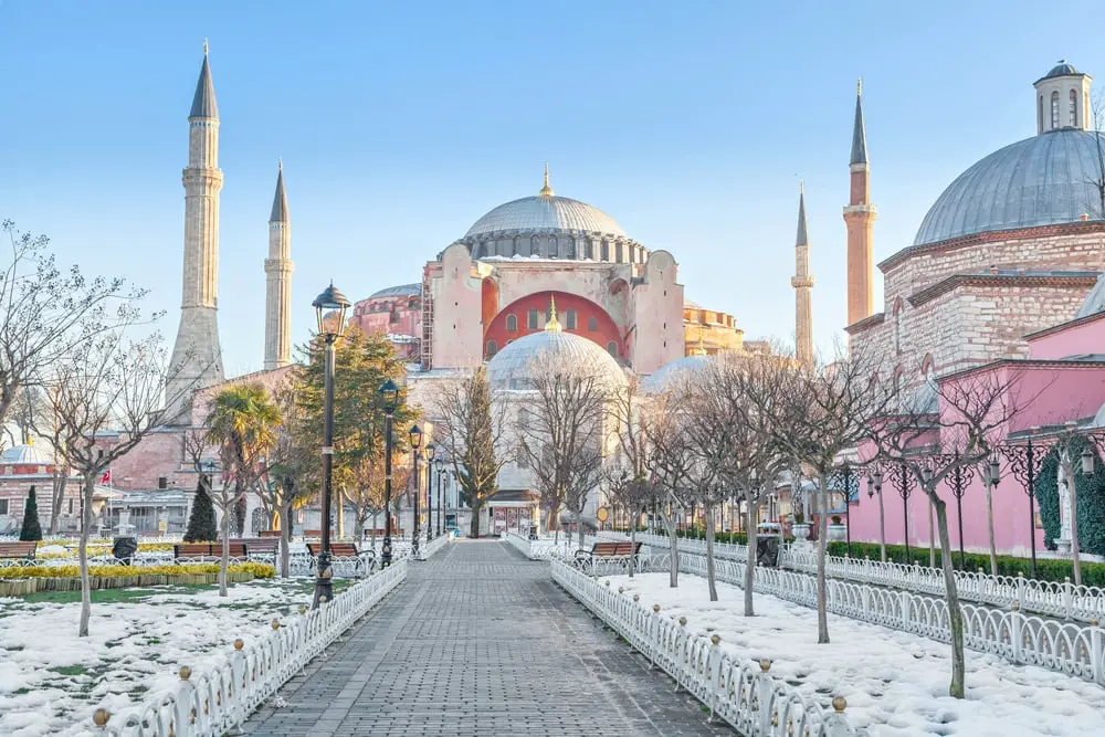 Istanbul in December- Hagia Sophia in winter morning